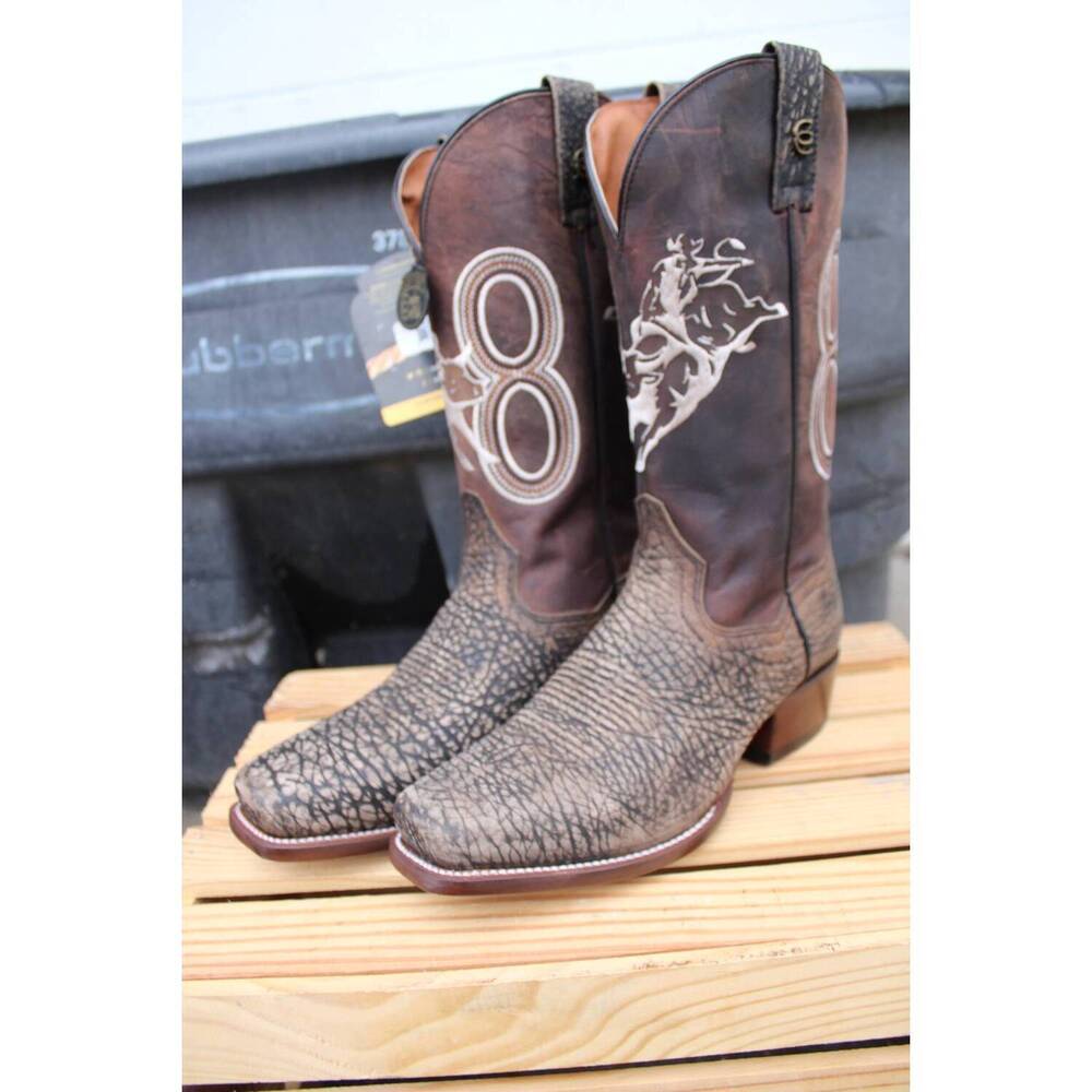 NEW DAN POST. men's cowboy mauney boots in brown bison